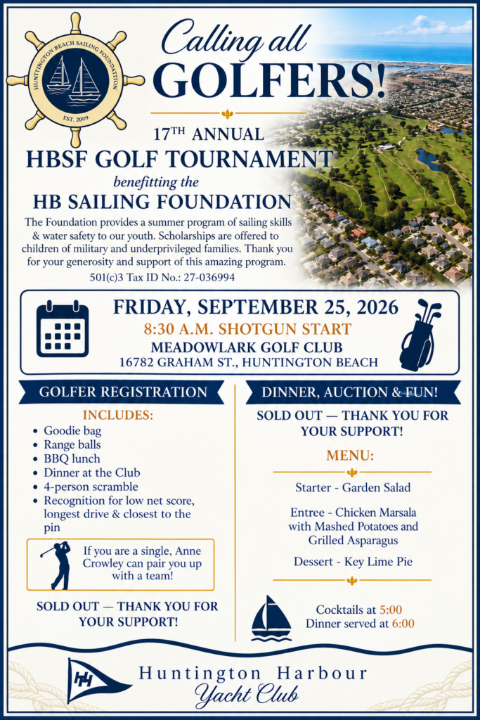 HBSF Golf Dinner SOLD OUT 2026